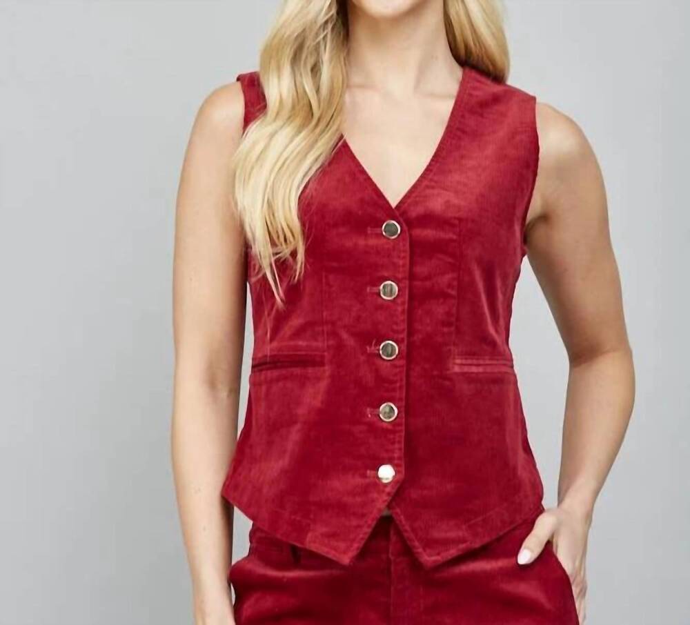 NEW FATE coco sleeveless vest in wine